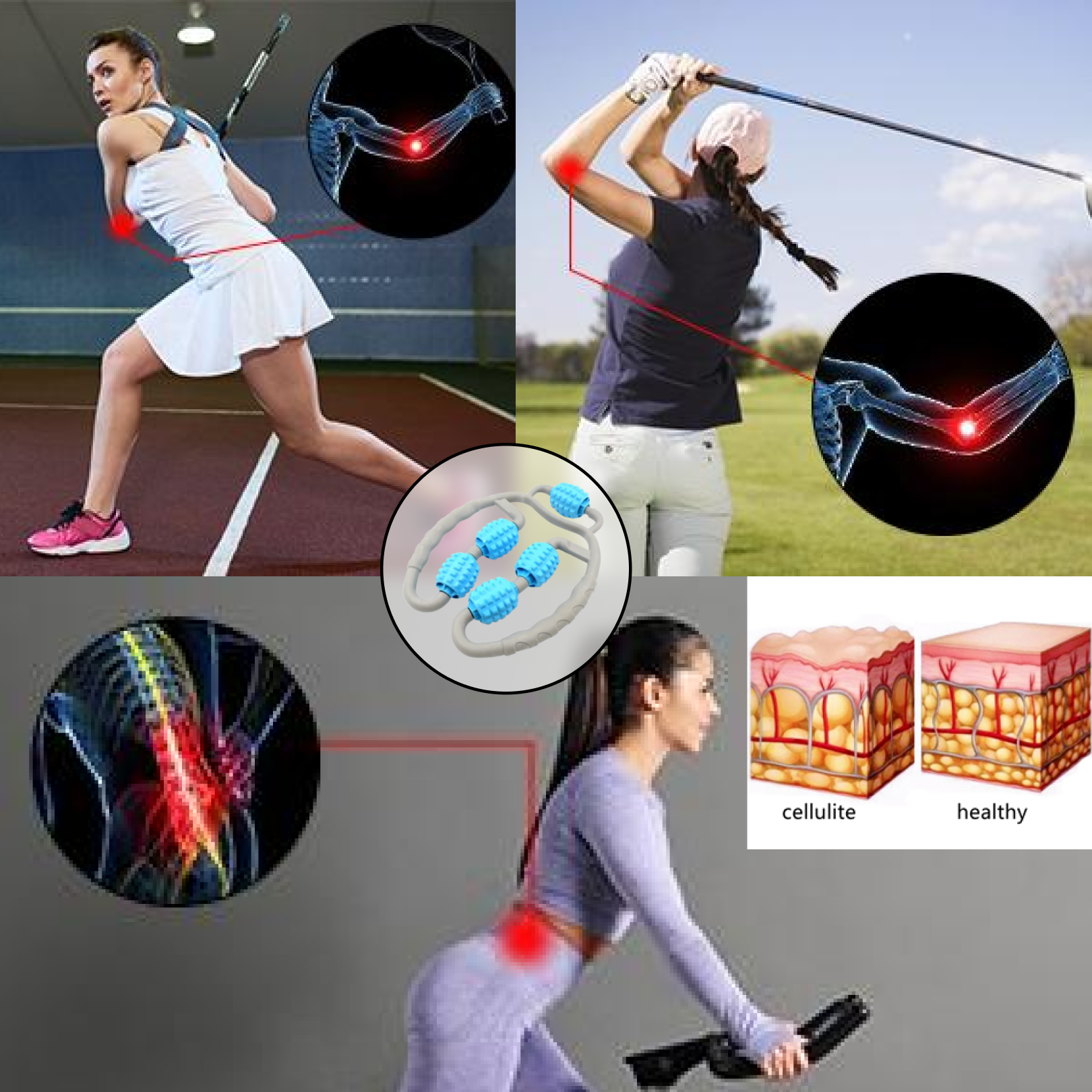 0265 મસલ મસાજ રોલર, 5 વ્હીલ્સ સોરેનેસથી રાહત આપે છે લેગ મસલ રોલર ફિટનેસ રોલર મસલ રિલેક્સર મસાજ રોલર રિંગ ક્લિપ ઓલ રાઉન્ડ મસાજિંગ યુનિફોર્મ ફોર્સ ઇલાસ્ટીક પીપી ડ્રોપ આકારની ઘર વપરાશ માટે (1 પીસી)