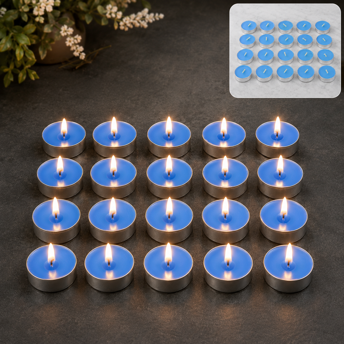 Tea Light Candles Set – 20 Multicolor Flameless Candles
