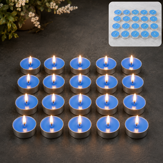 Tea Light Candles Set – 20 Multicolor Flameless Candles