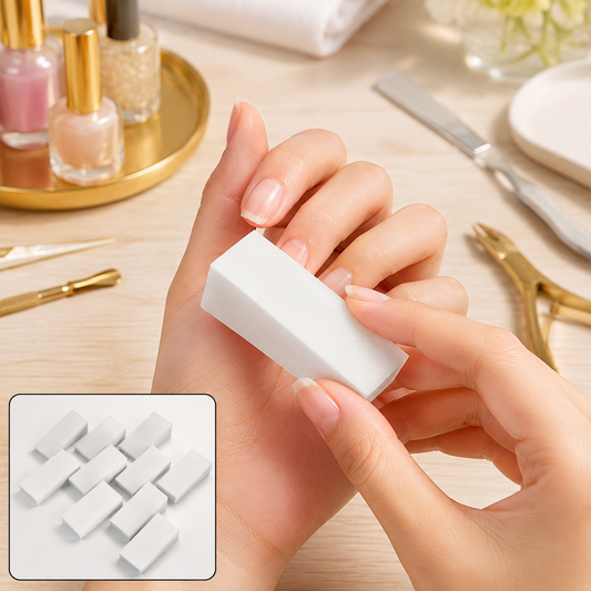 Nail Buffer Blocks – 10 Pcs Professional Nail Polishing Sponge Set
