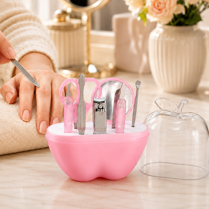 Apple Shape Manicure Set – 8-in-1 Stainless Steel Kit | Indo Glow