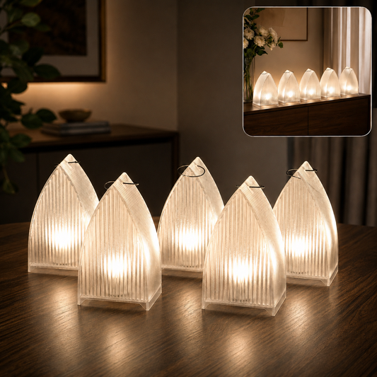 LED Flameless Lantern Lights – Safe & Elegant 5-Pc Set