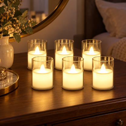 LED Votive Candles – Flameless, Safe & Smokeless Set of 6 — 14939_flemless_led_candle_light_6pc showcase image