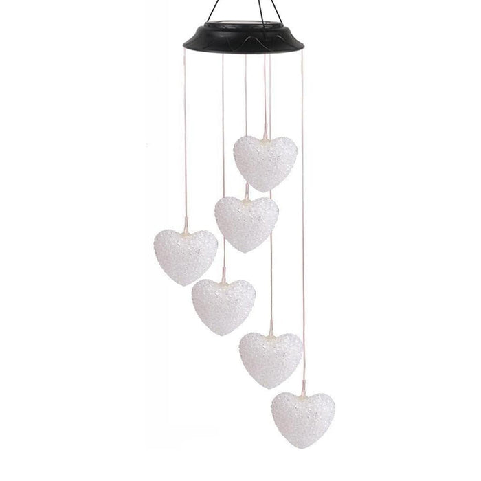 8316 Solar Powered LED Wind Chime Light 6LED Colorful Chime Craft Wind bell Wind Heart Decor Outdoor Decorative Wind Portable