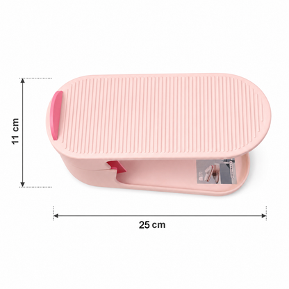 Portable Adjustable Shoe Storage Rack Stackable Shoe Organizer for Home (1 Pc)