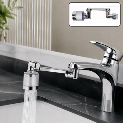 Flexible Faucet Head with Swivel Neck and Dual Flow for Sink (1 Pc)