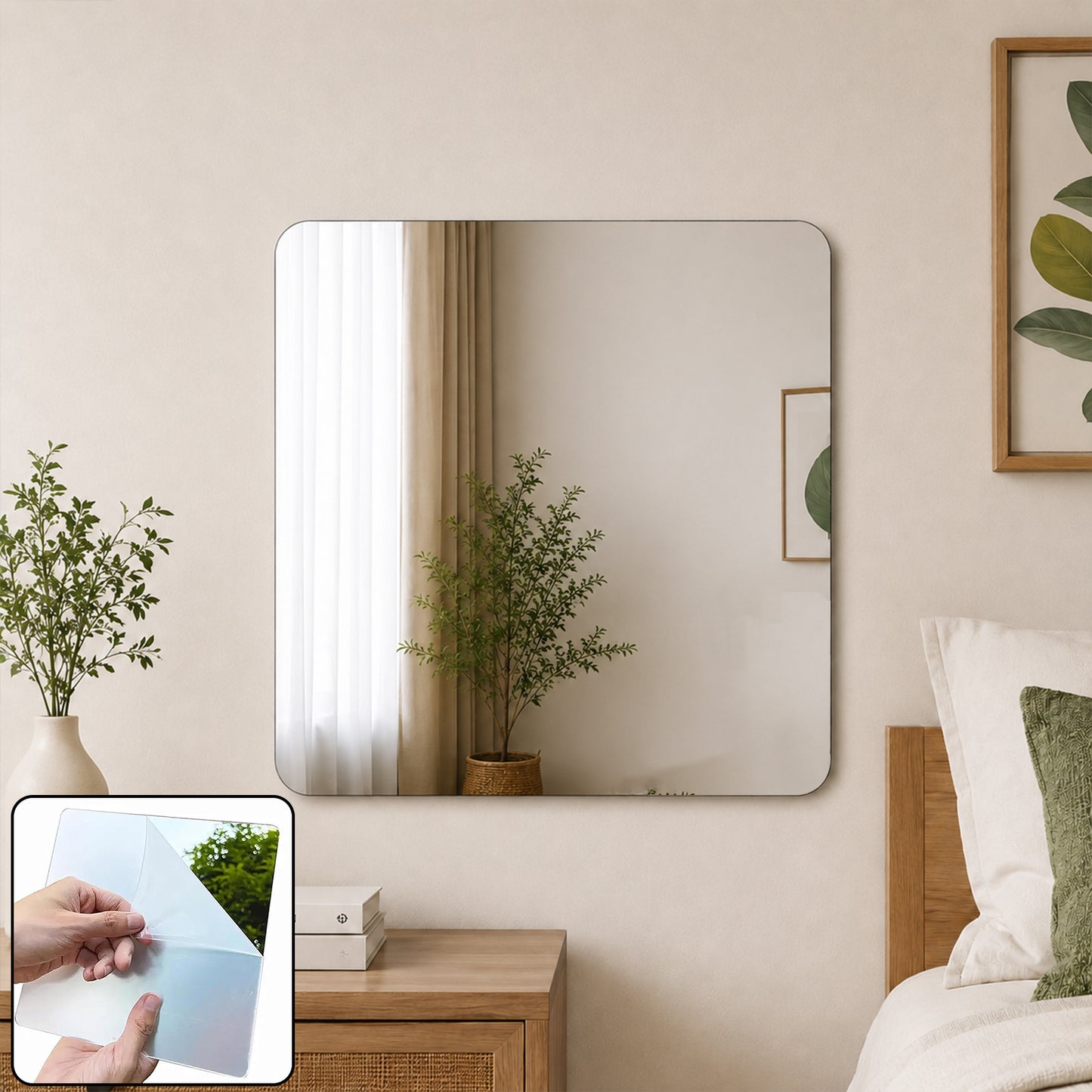 Square flexible mirror product view