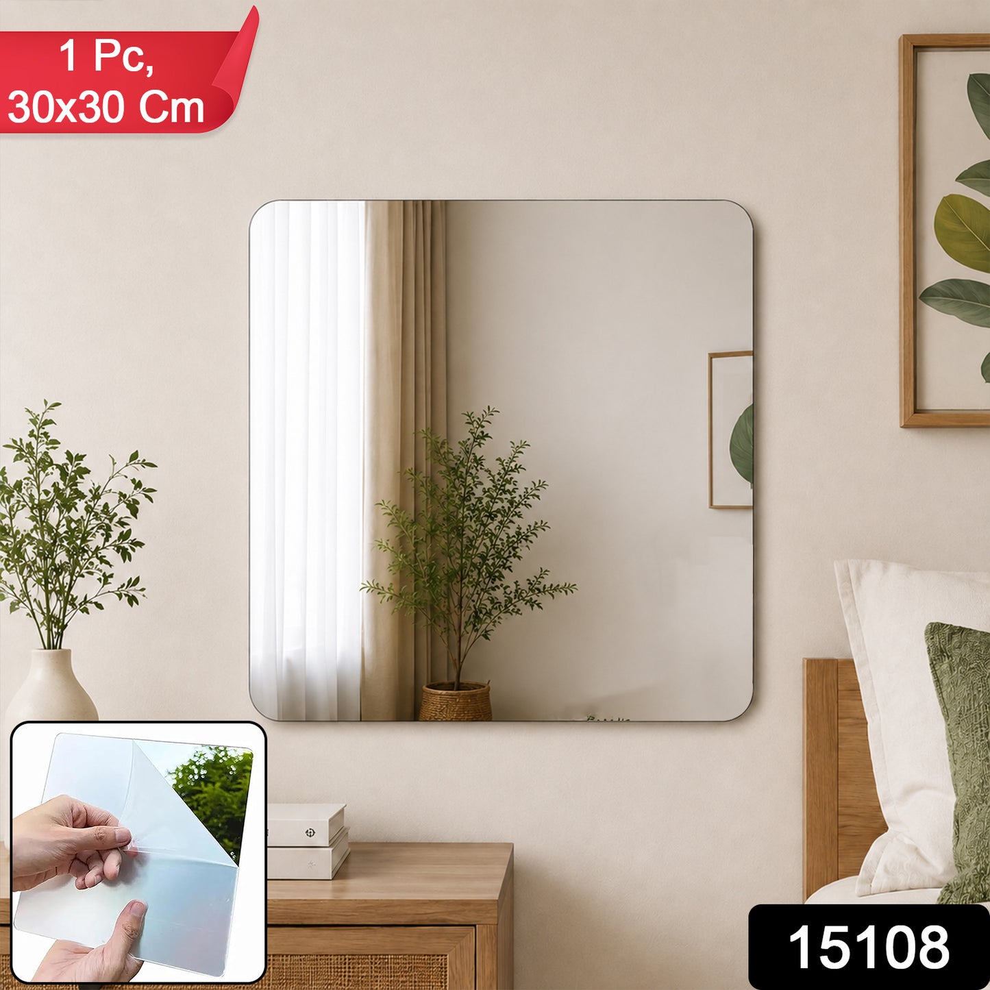 Square mirror sticker SKU 15108