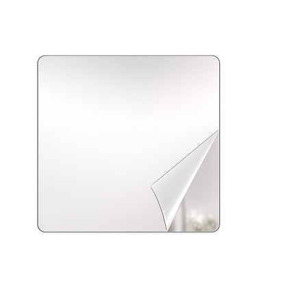 Square mirror sticker white background