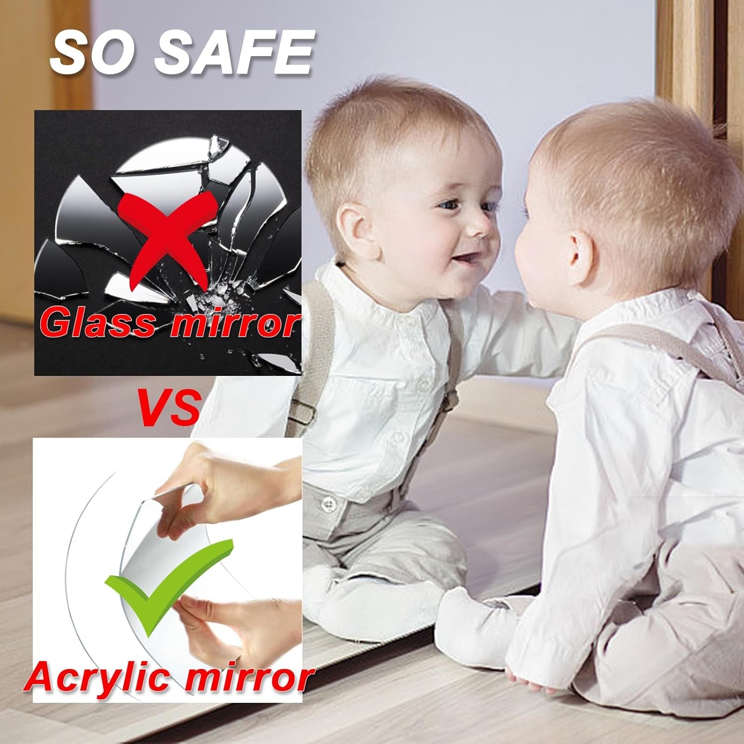 Flexible mirror sticker feature