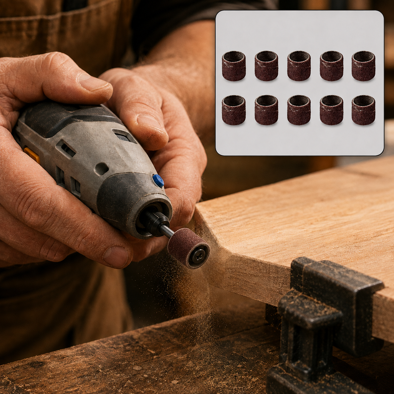 Drum Polishing Kit – 10 Pc Sanding Sleeves Set | ToolMate Pro