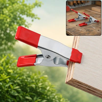 Metal spring clamp woodworking use