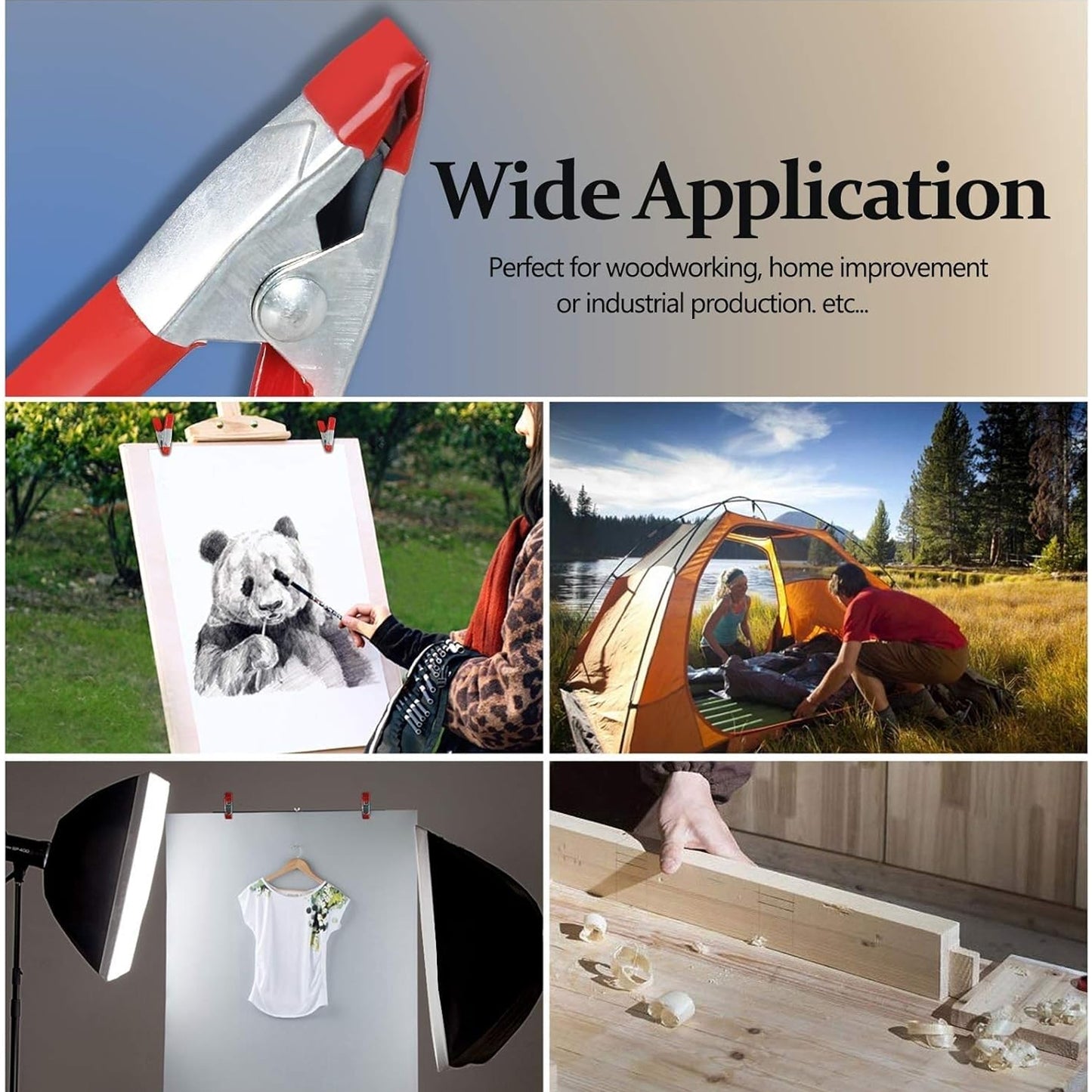 Spring clamp grip application