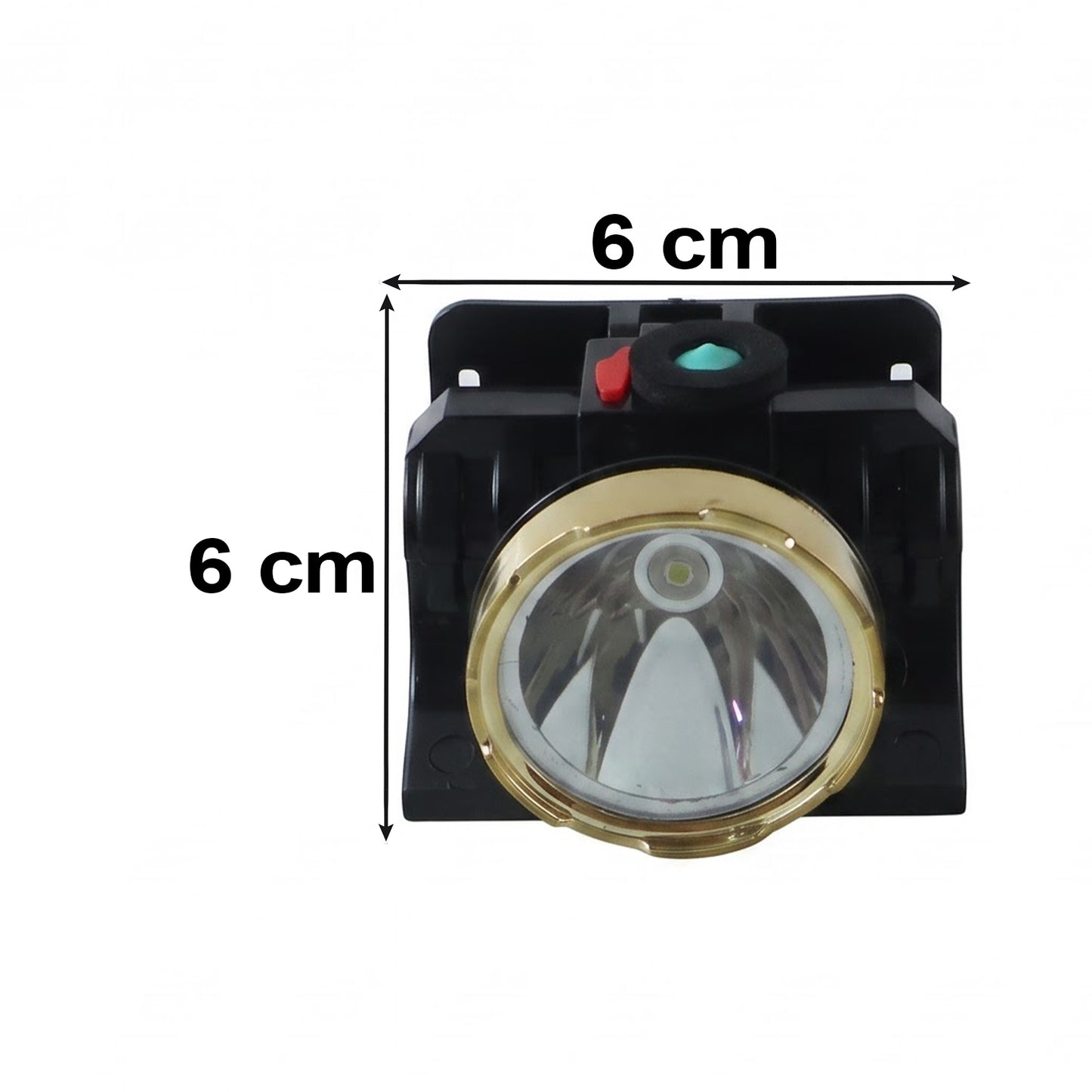 LED headlamp size 6 cm by 6 cm
