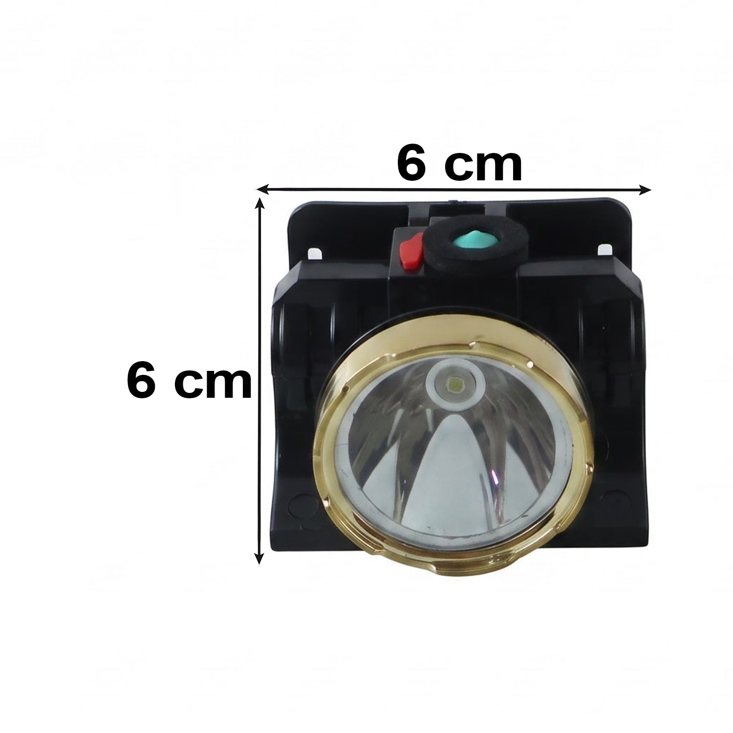 LED headlamp size 6 cm by 6 cm