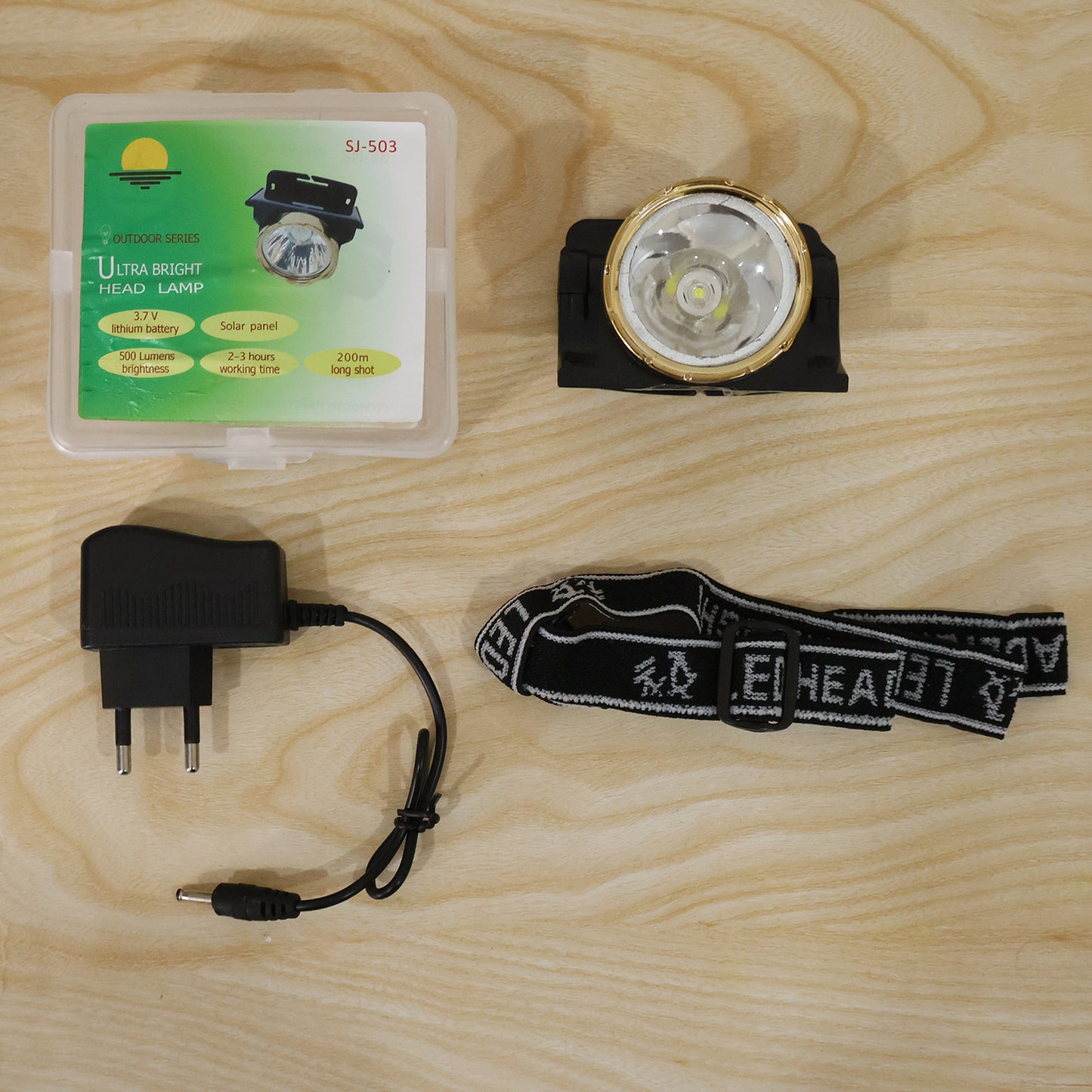 Live product photo with plastic box packaging