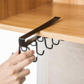 Double-Row Metal Cup Holder Rack – Space-Saving Kitchen Organizer