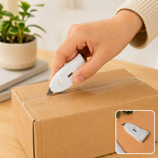 Mini Cloud Box Cutter – Compact Safe Retractable Utility Knife
