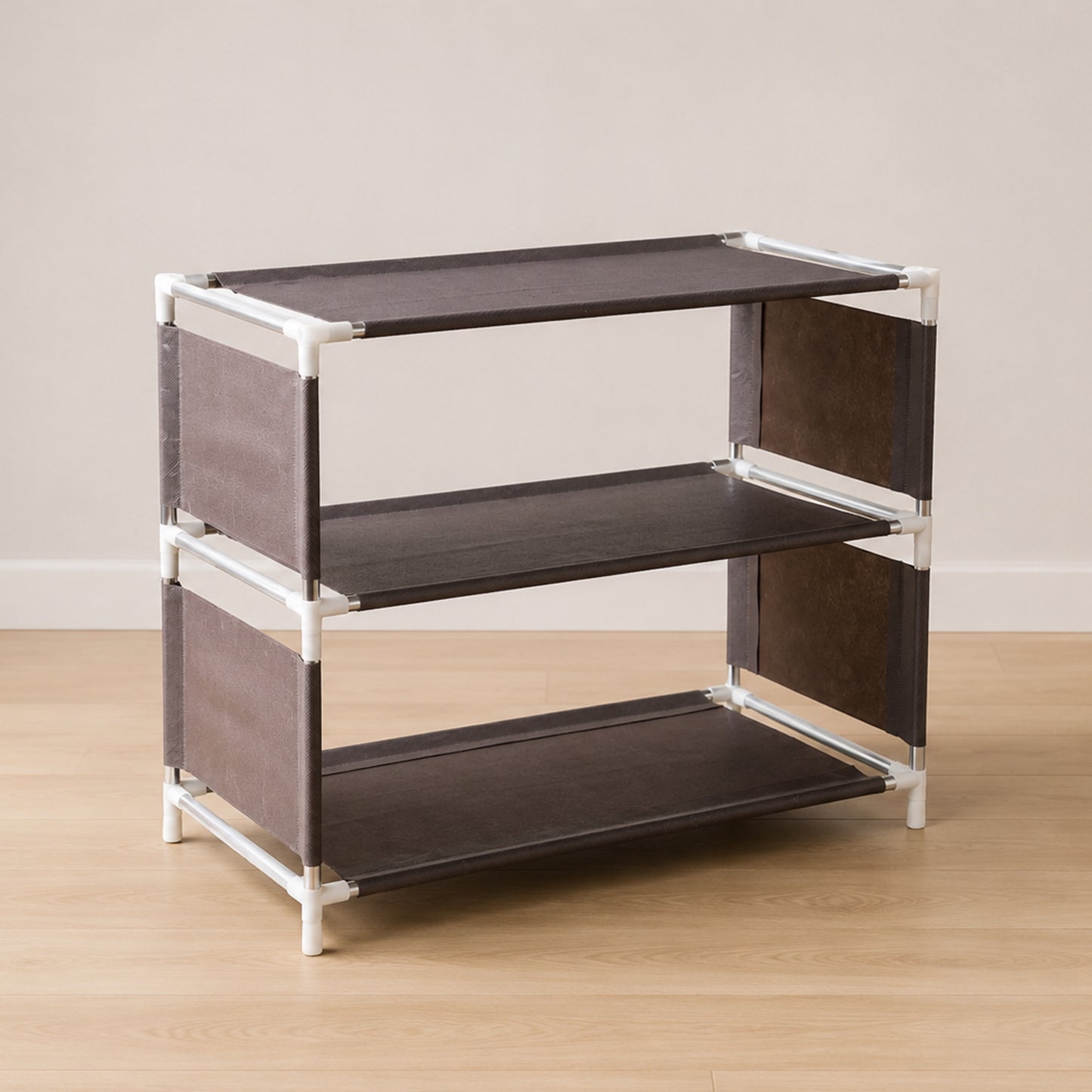 Modular fabric shoe storage rack