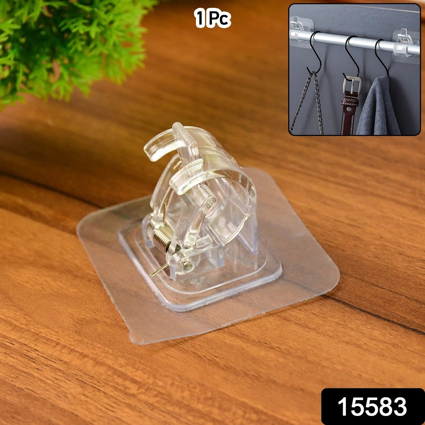 Self-Adhesive Curtain Rod Bracket Holder