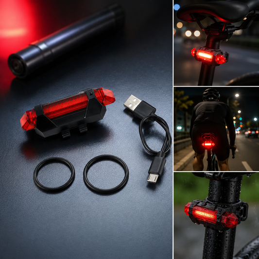 Bicycle LED Tail Light – USB Rechargeable High Visibility Safety Light
