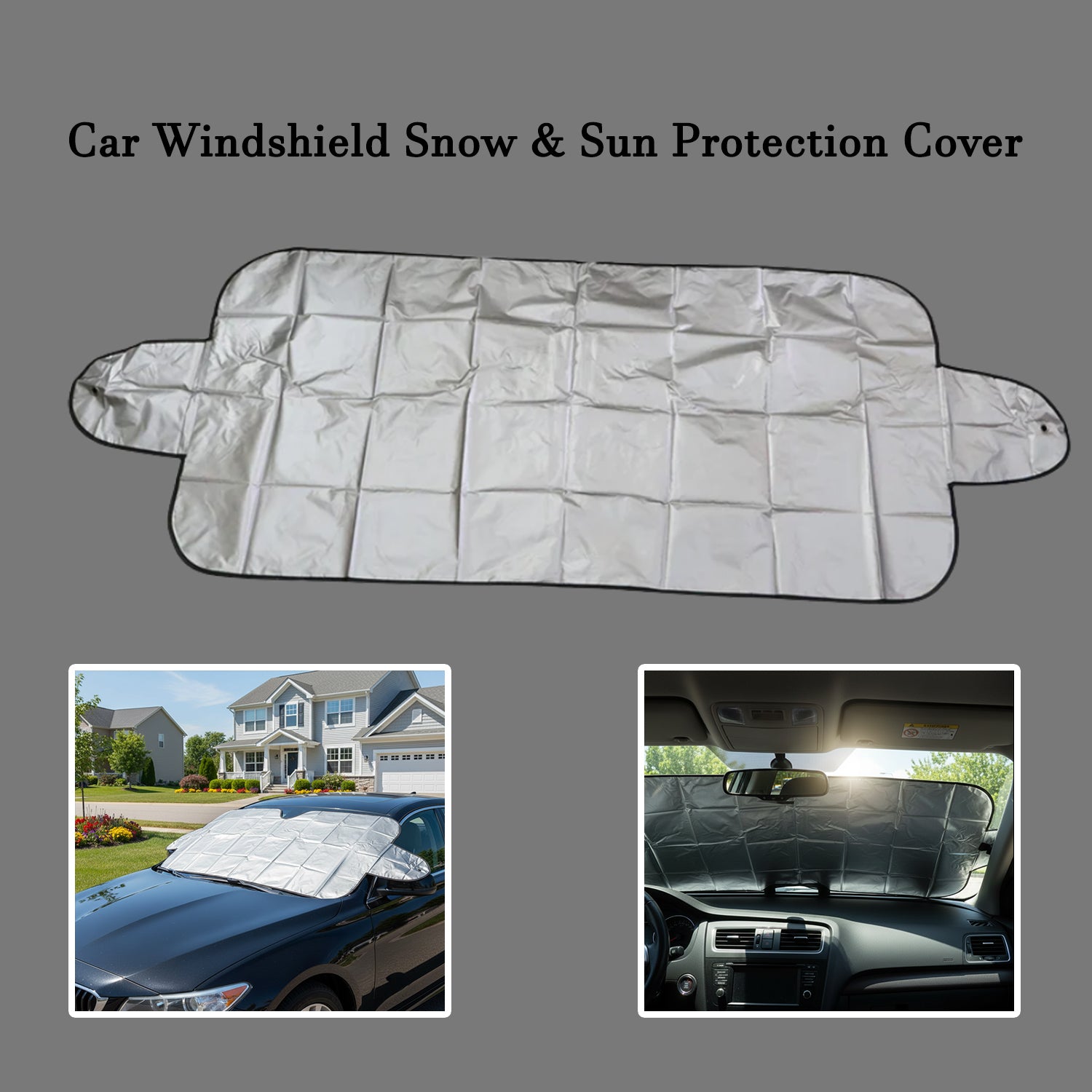 Universal Car Windshield Snow & Sun Protection Cover (145×70 cm)