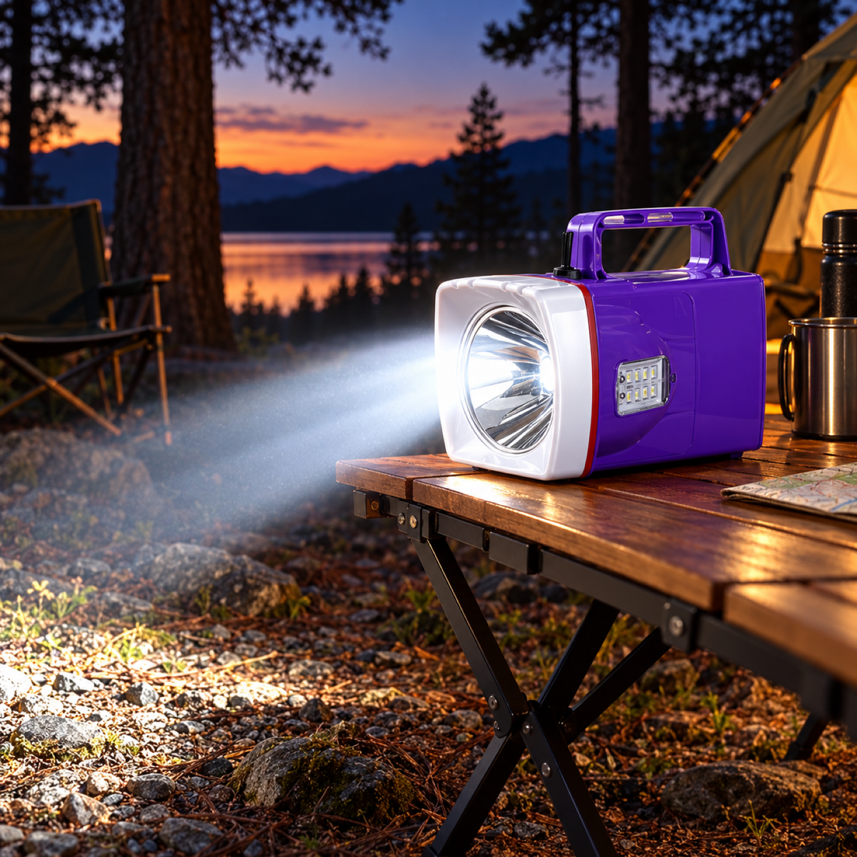 Rechargeable LED Laser Torch – High Power Long Range Emergency Light