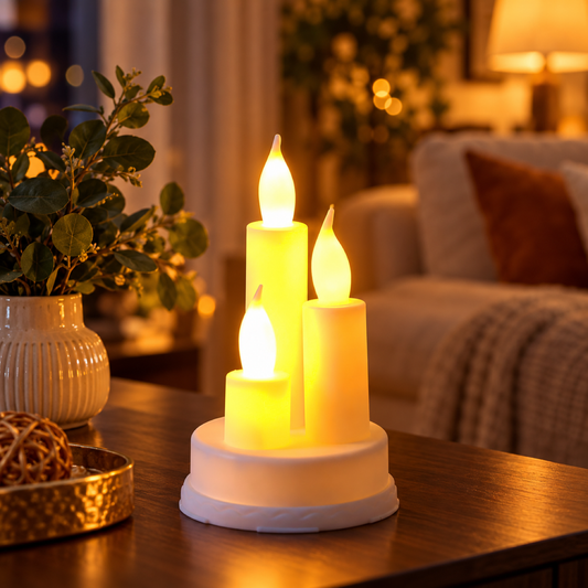 LED Taper Candles – Realistic Flickering Flame | Indo Glow — 15735_flickering_led_candle_ktc119 showcase image