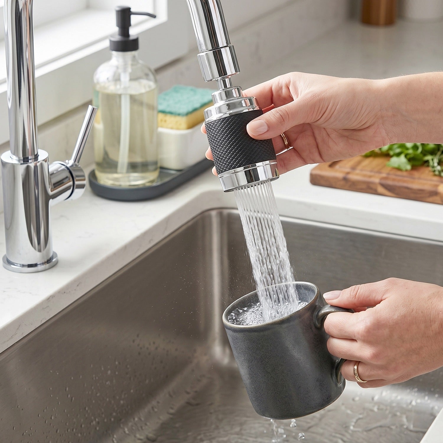 Kitchen Water Faucet Sprayer 360° Rotatable Tap Extender Nozzle for Sink (1 Pc)