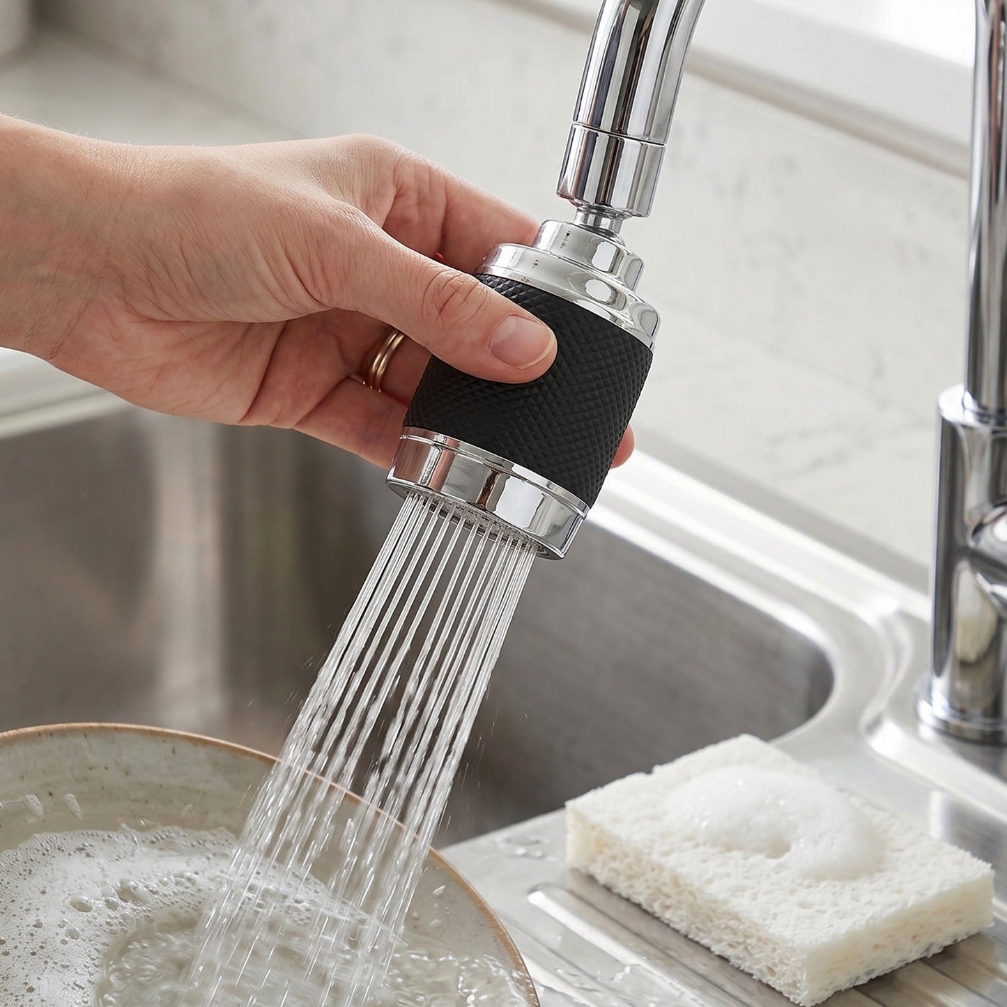 Kitchen Water Faucet Sprayer 360° Rotatable Tap Extender Nozzle for Sink (1 Pc)