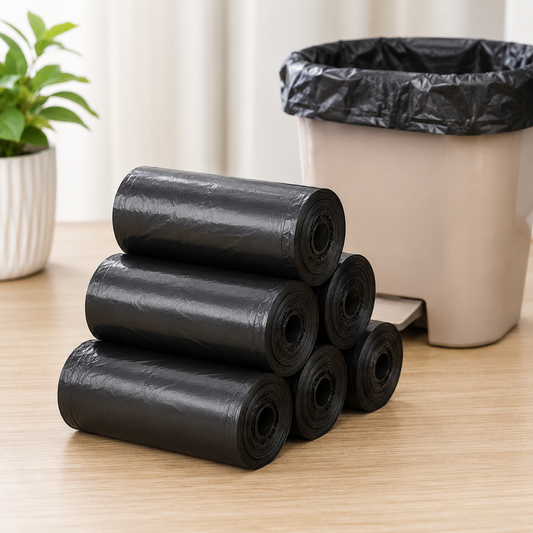 Large Black Garbage Bags – Heavy-Duty 30x50 Inch | Velvet Wipe