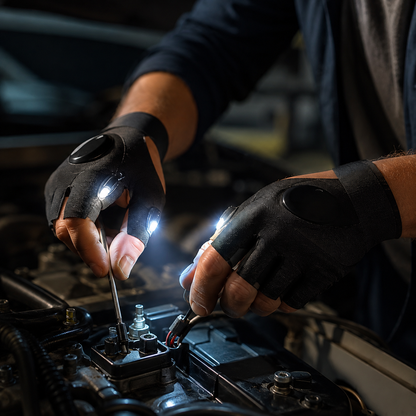 LED Flashlight Gloves – Hands-Free Work & Outdoor Light | Grow Wear