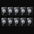Strong Transparent Adhesive Wall Hooks – 10 Pc Set for Home & Kitchen