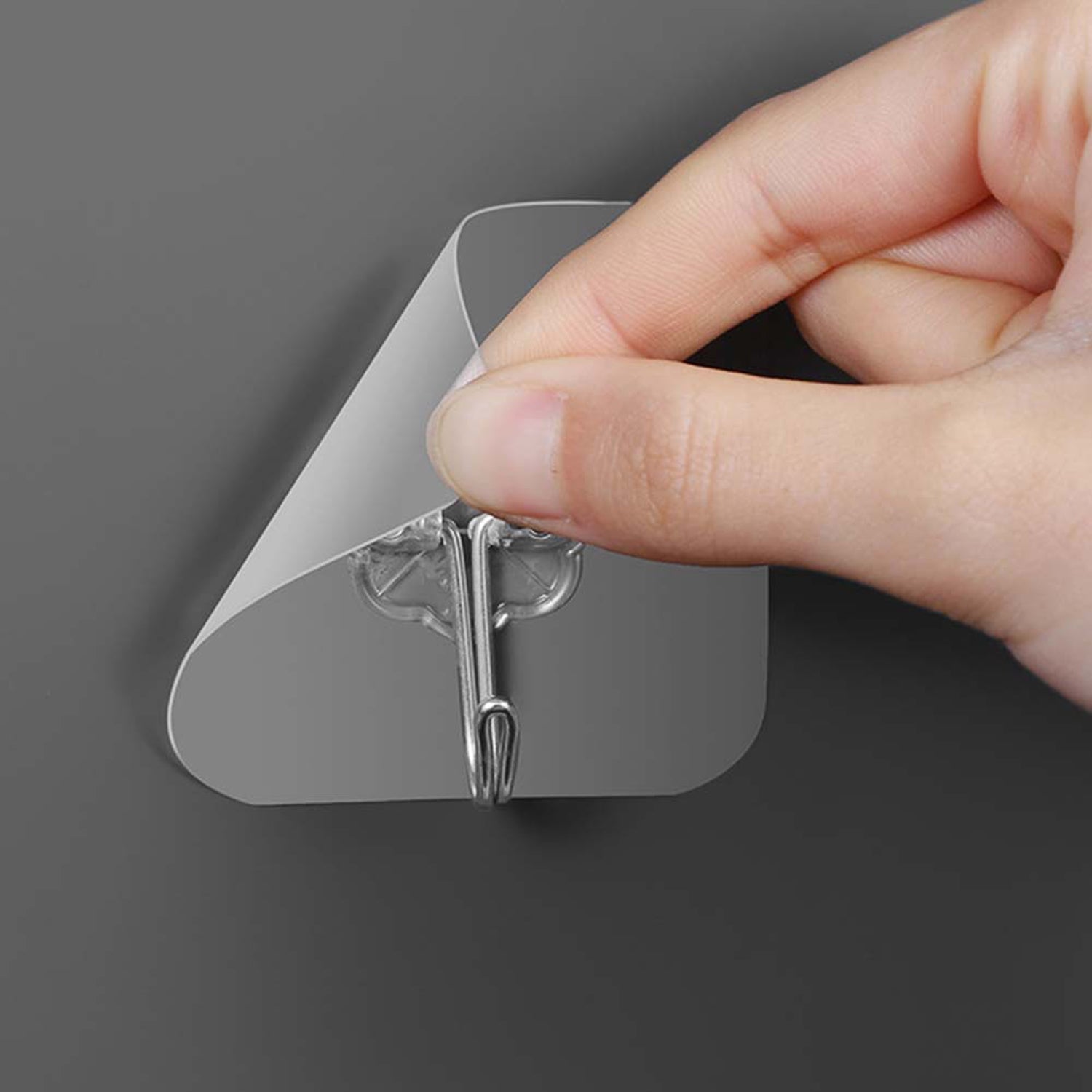Transparent Adhesive Wall Hooks Strong Sticky Hooks for Home Kitchen (10 Pc Set)