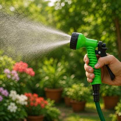 Garden Hose Spray Nozzle – Multi-Pattern with Flow Control