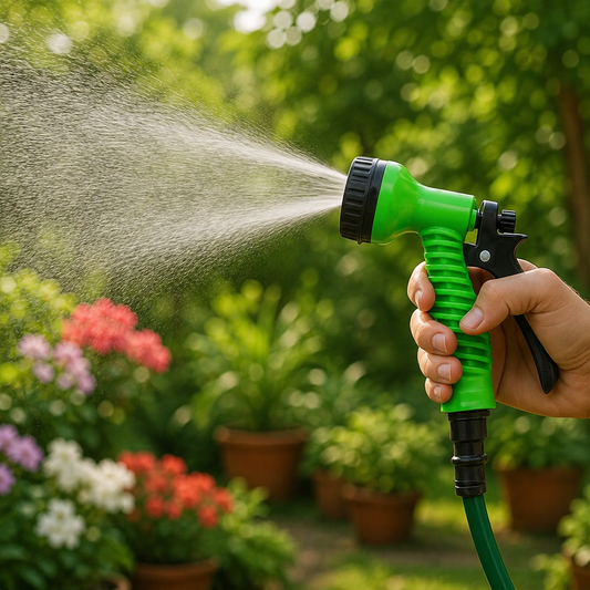 Garden Hose Spray Nozzle – Multi-Pattern with Flow Control