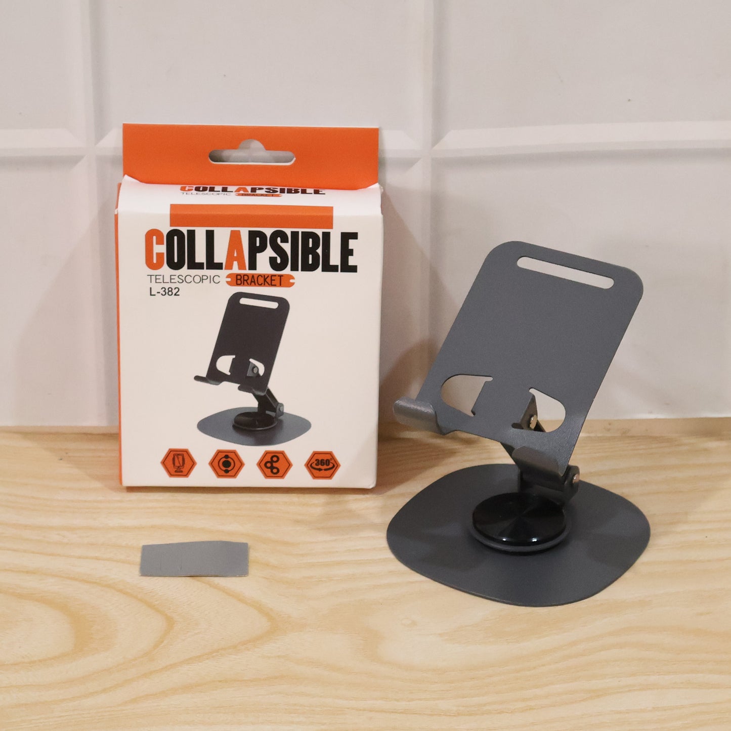 Portable foldable metal mobile stand with stable base