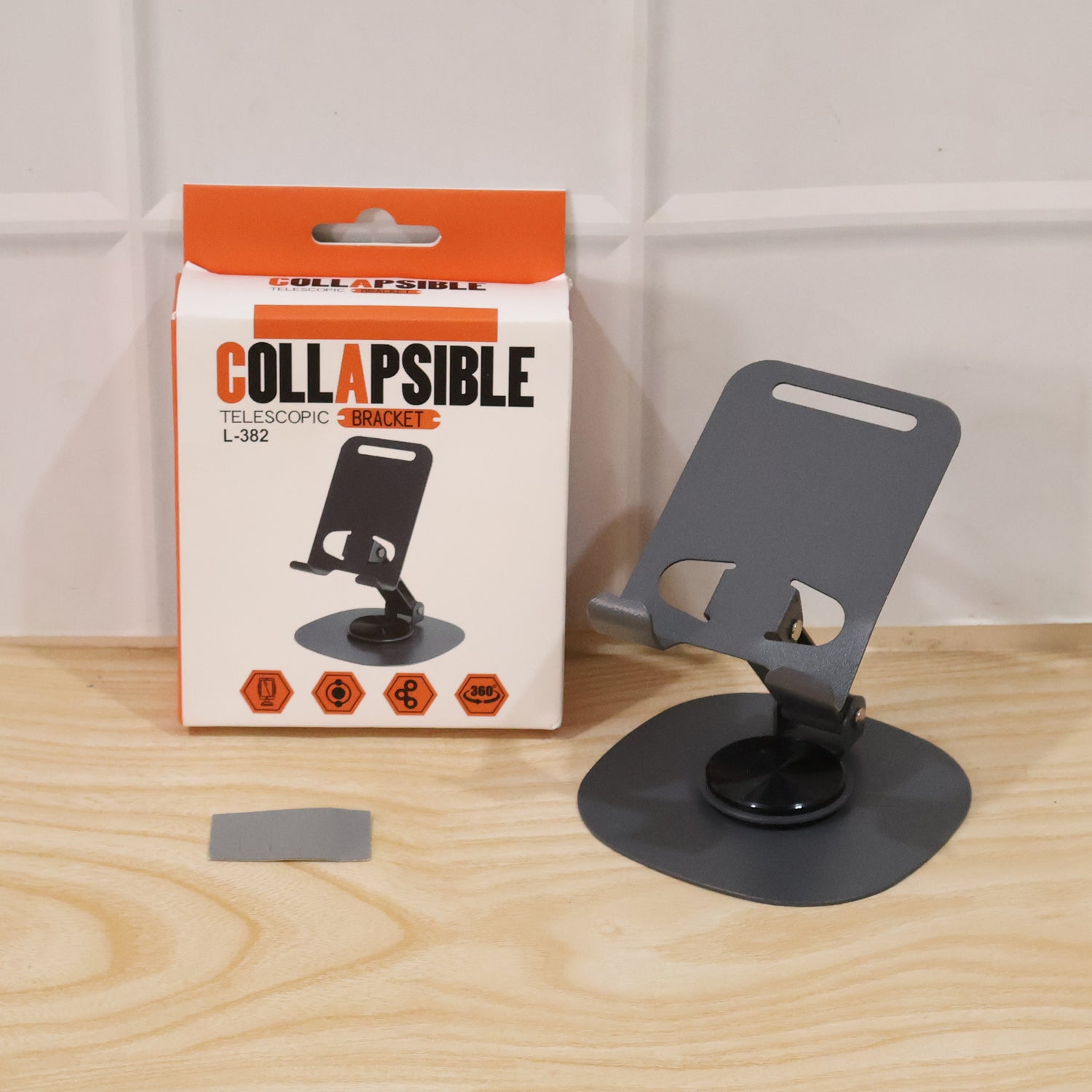 Portable foldable metal mobile stand with stable base