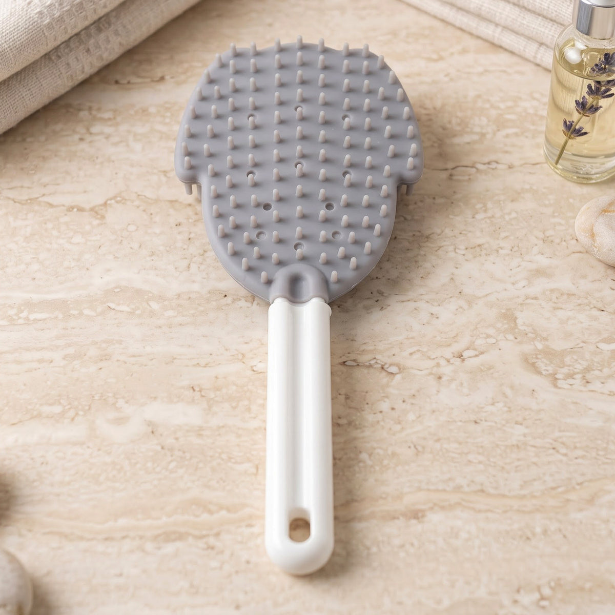 Soft bristle pet cleaning brush product view