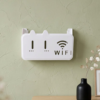 WiFi router stand mounted on wall