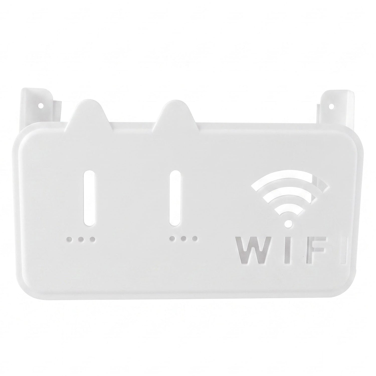 Plastic WiFi router stand on white background