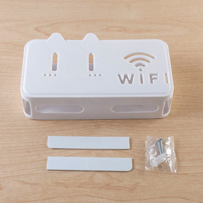 Router storage box with mounting accessories