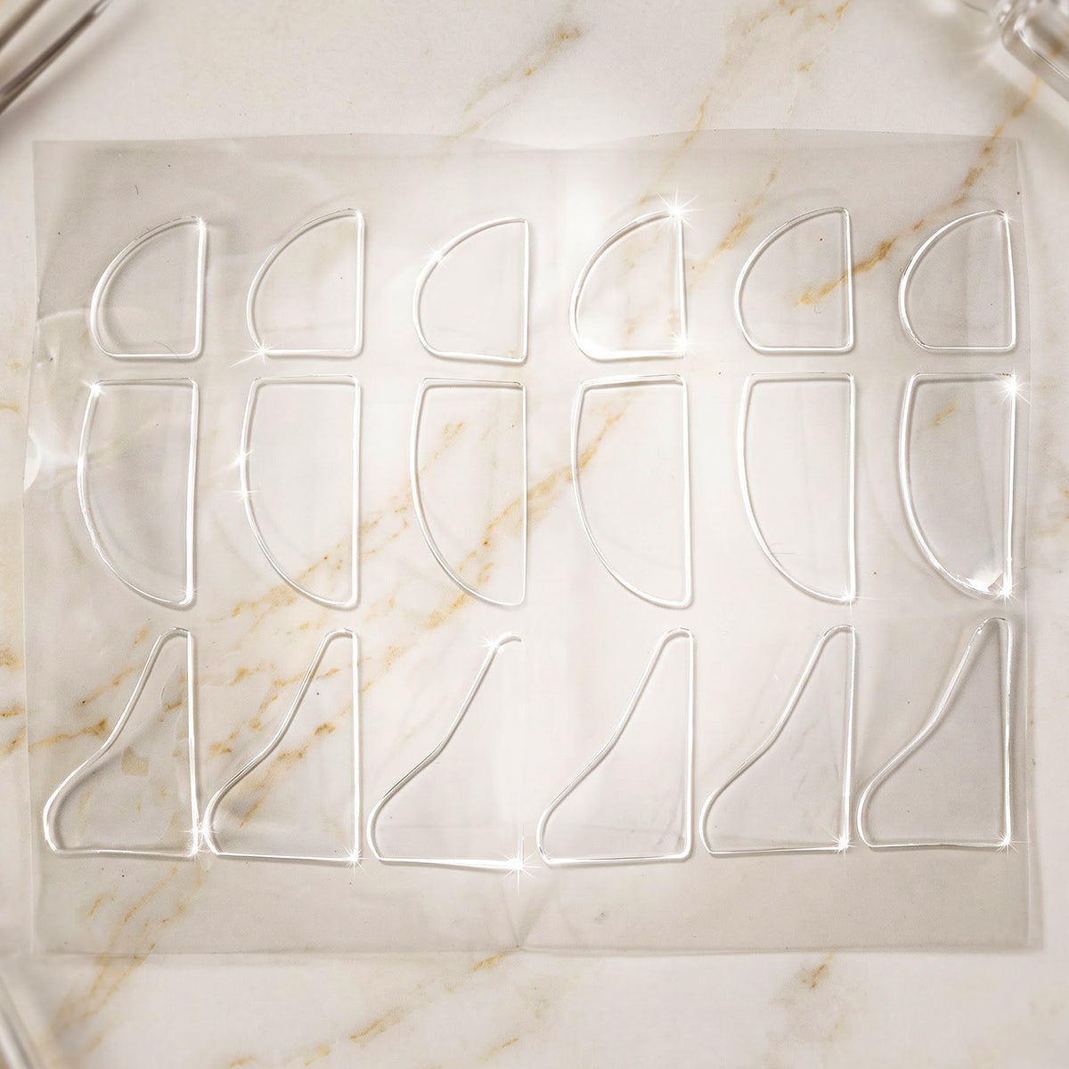 Transparent corner protector components display