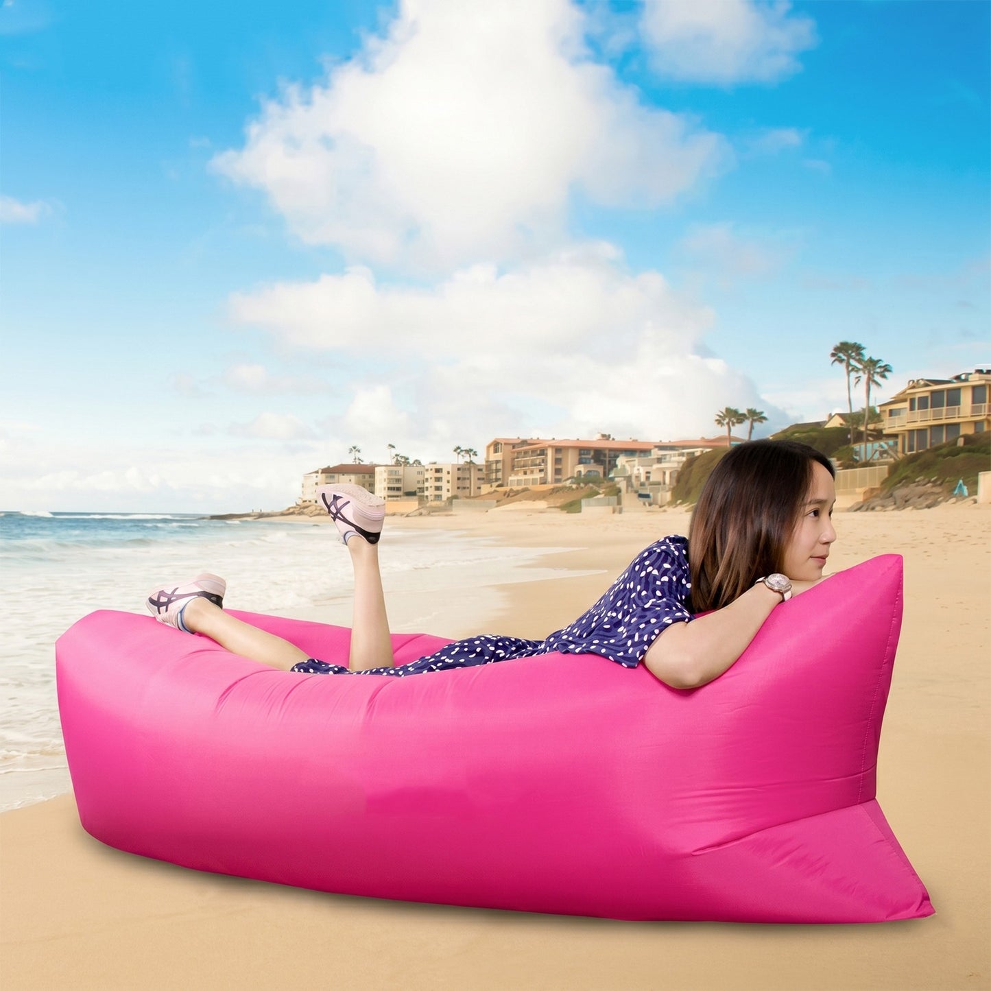 Inflatable Lounger Air Sofa beach use image