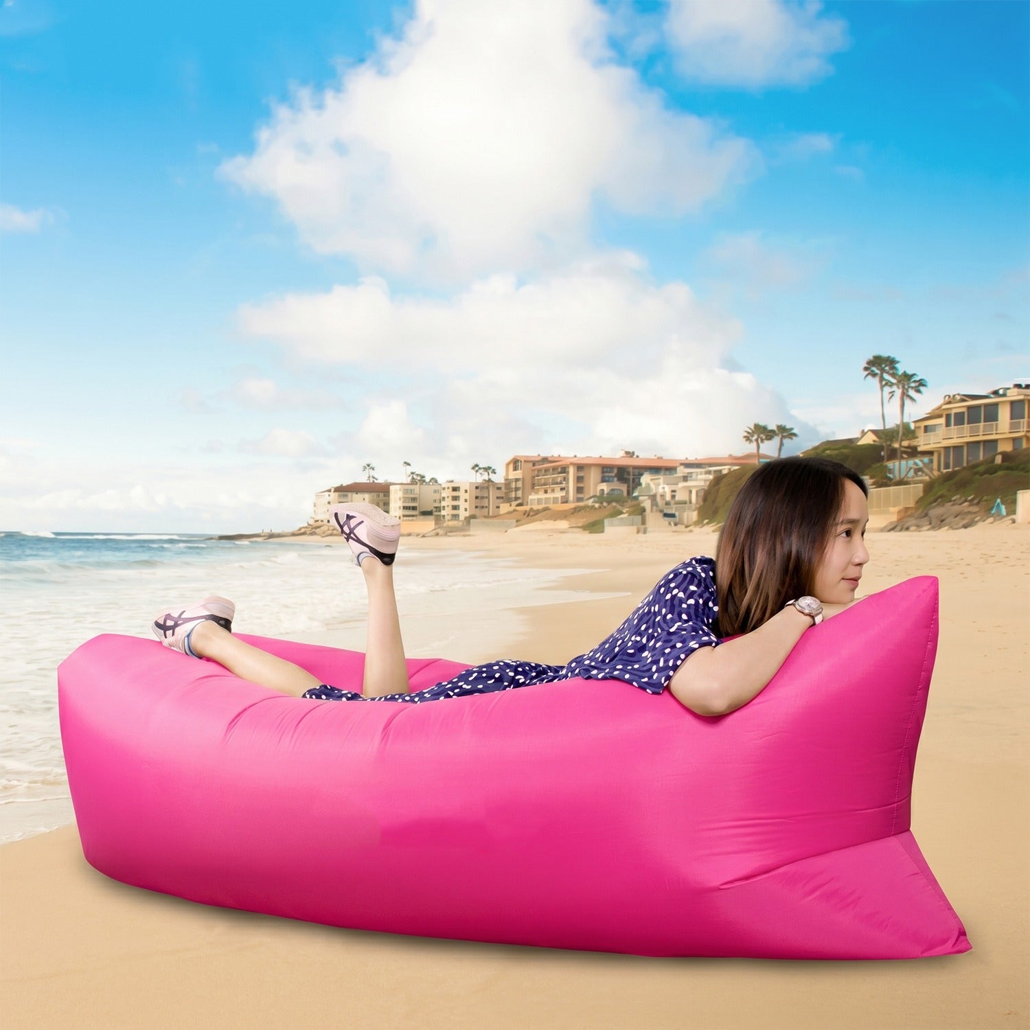 Inflatable Lounger Air Sofa beach use image