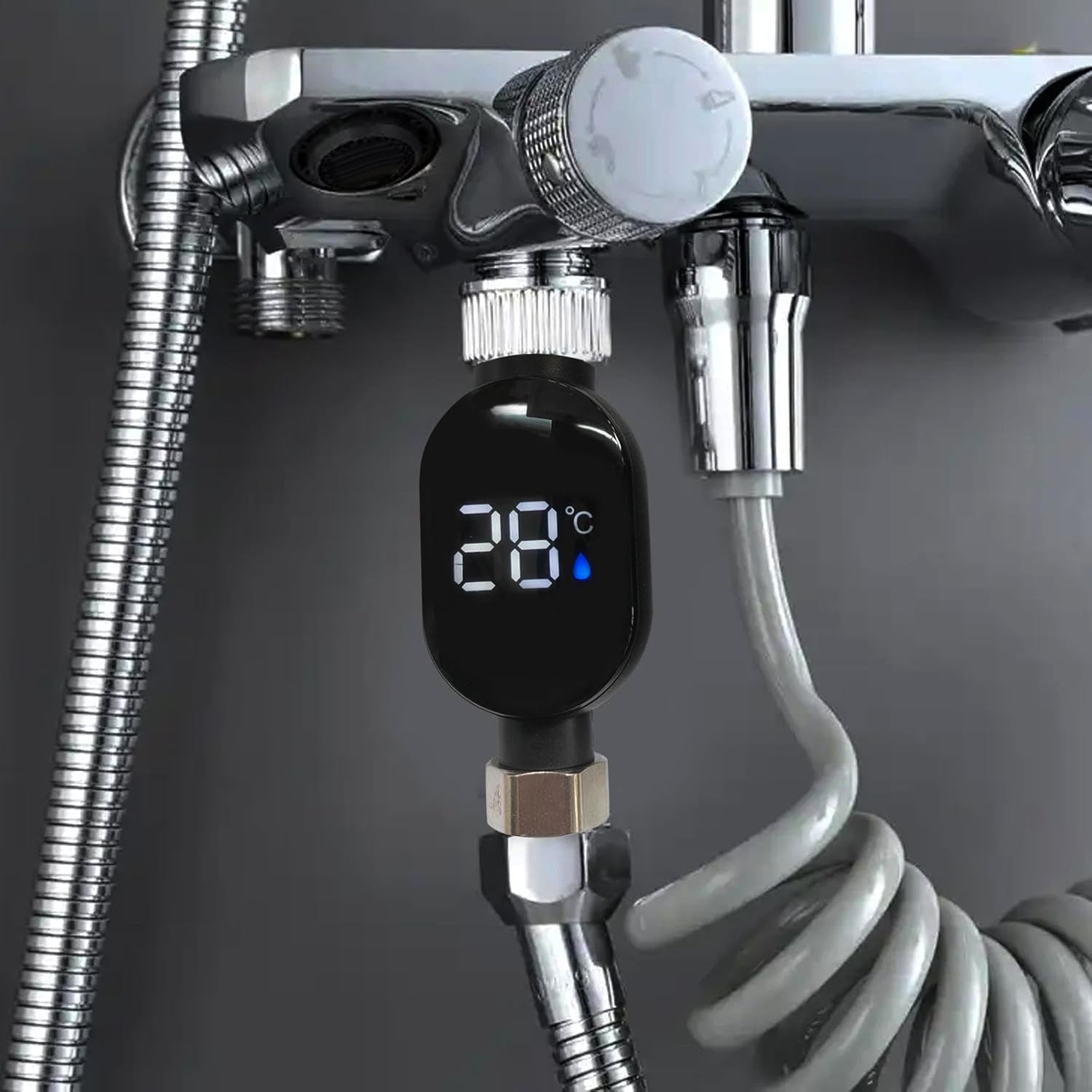 Threaded shower meter detail