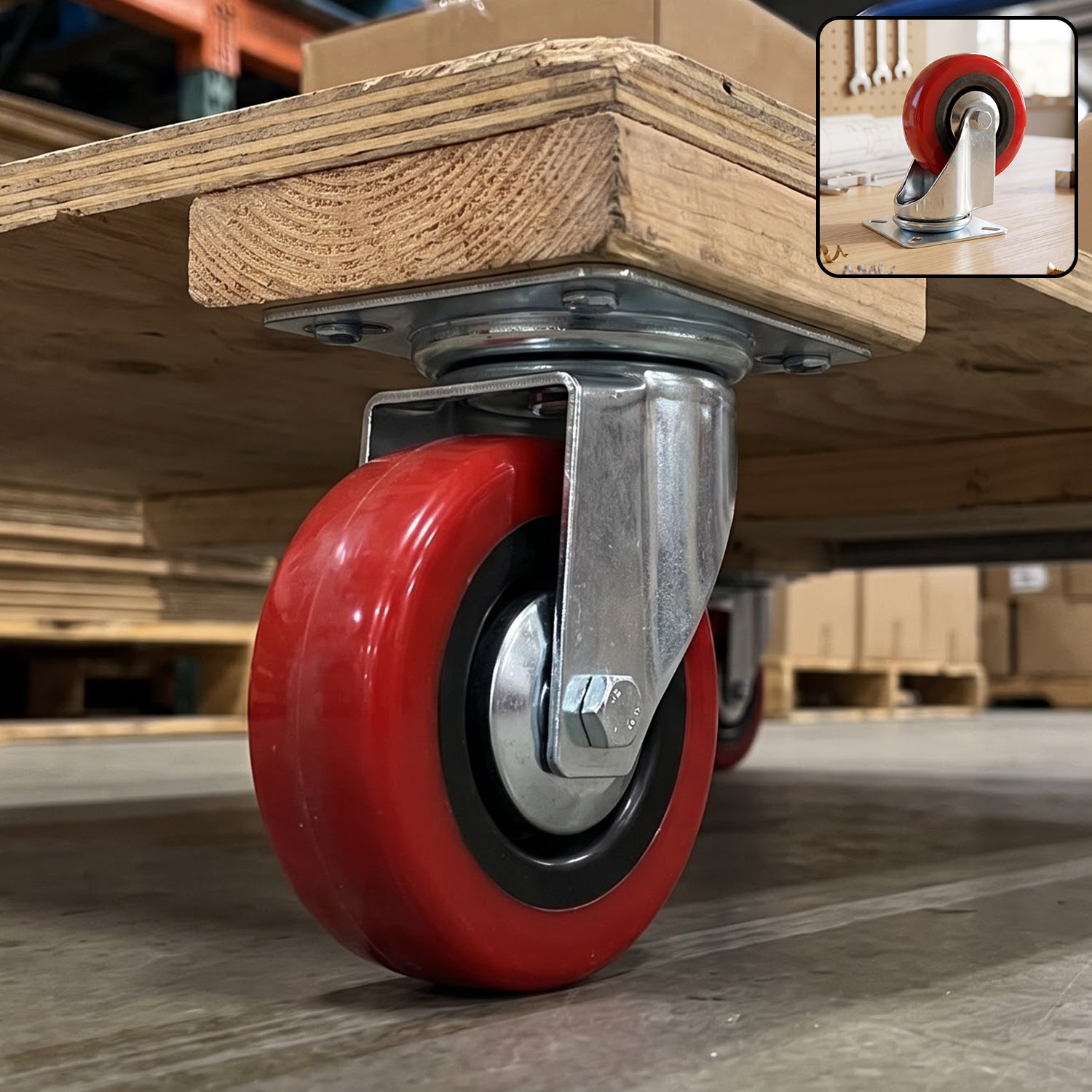 Heavy duty swivel caster trolley wheel - image 1