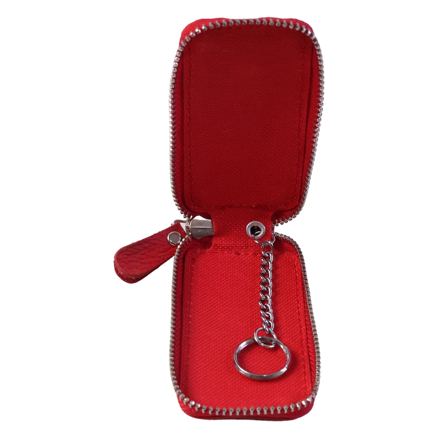 16127 leather car key holder white background