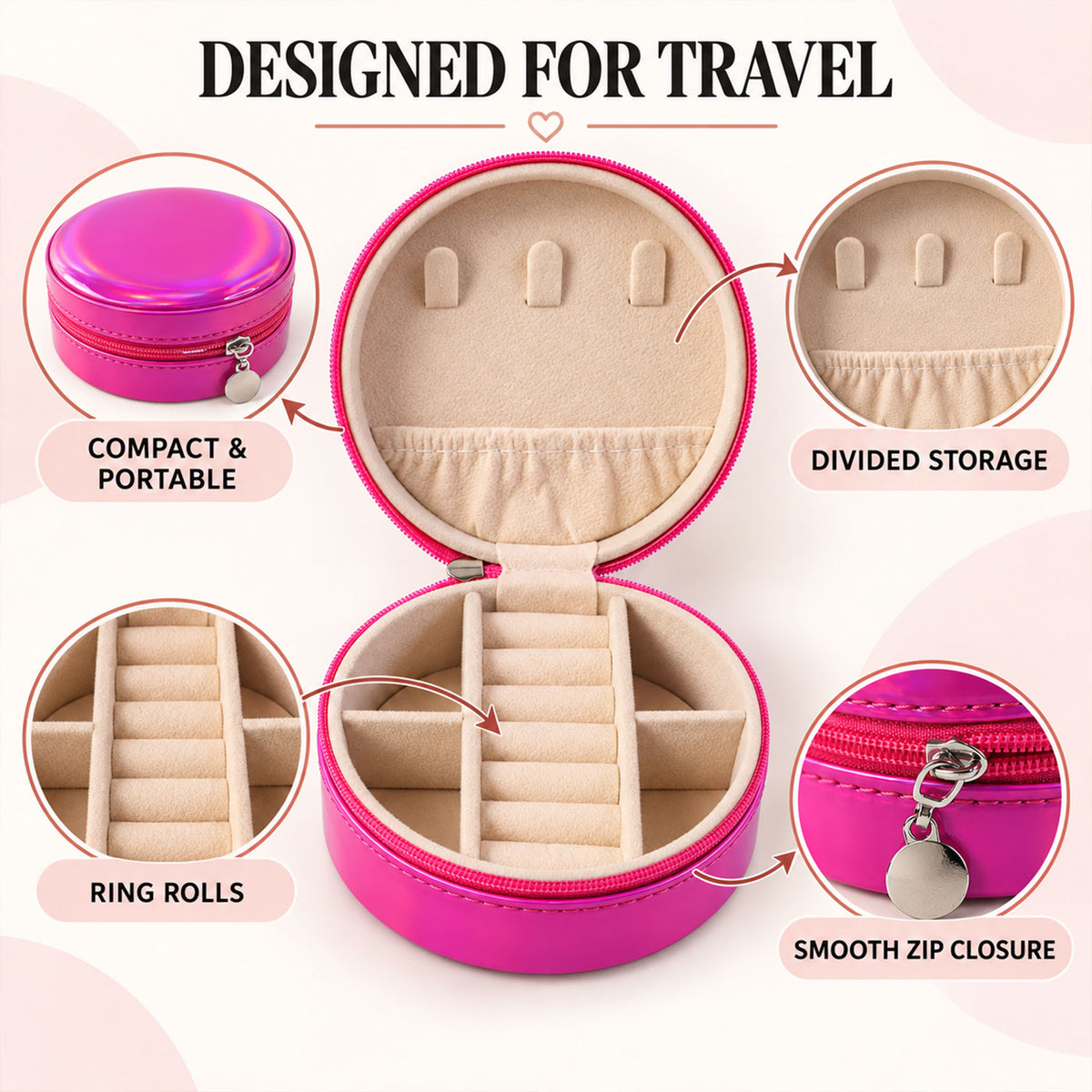 Round jewellery organizer features - view 06