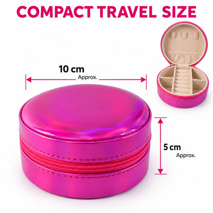 Jewellery box size guide showing approximately 10 cm diameter and 5 cm height